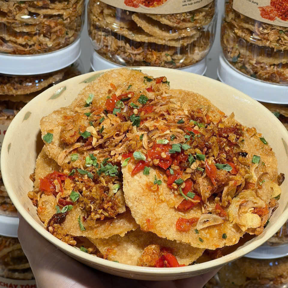 Cơm cháy tôm khô mắm