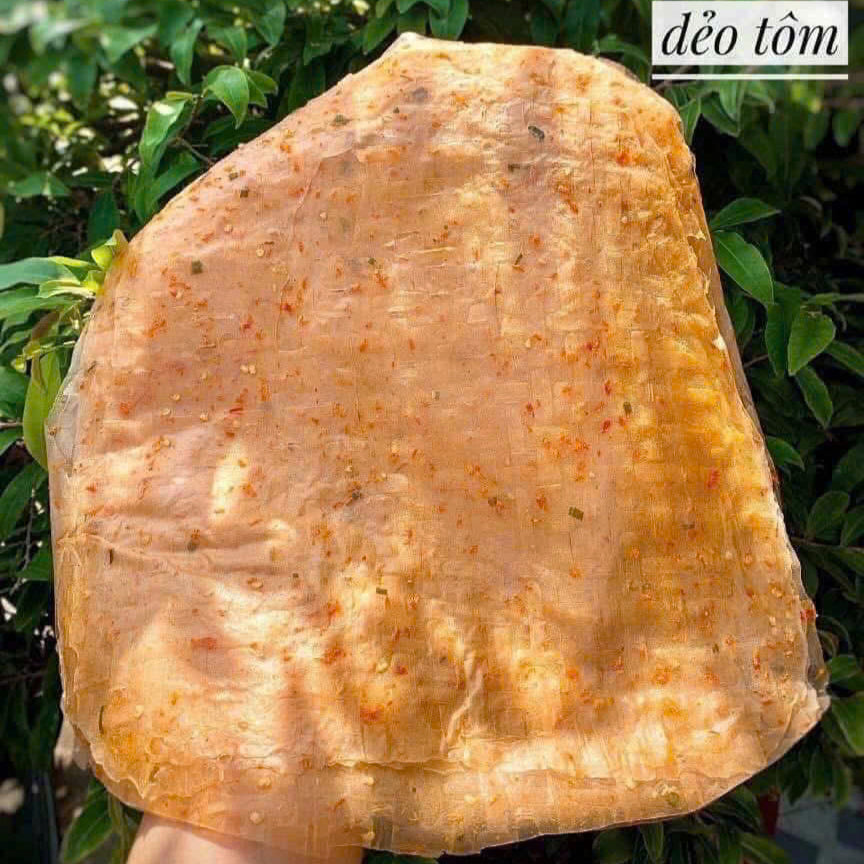Xấp bánh tráng dẻo tôm