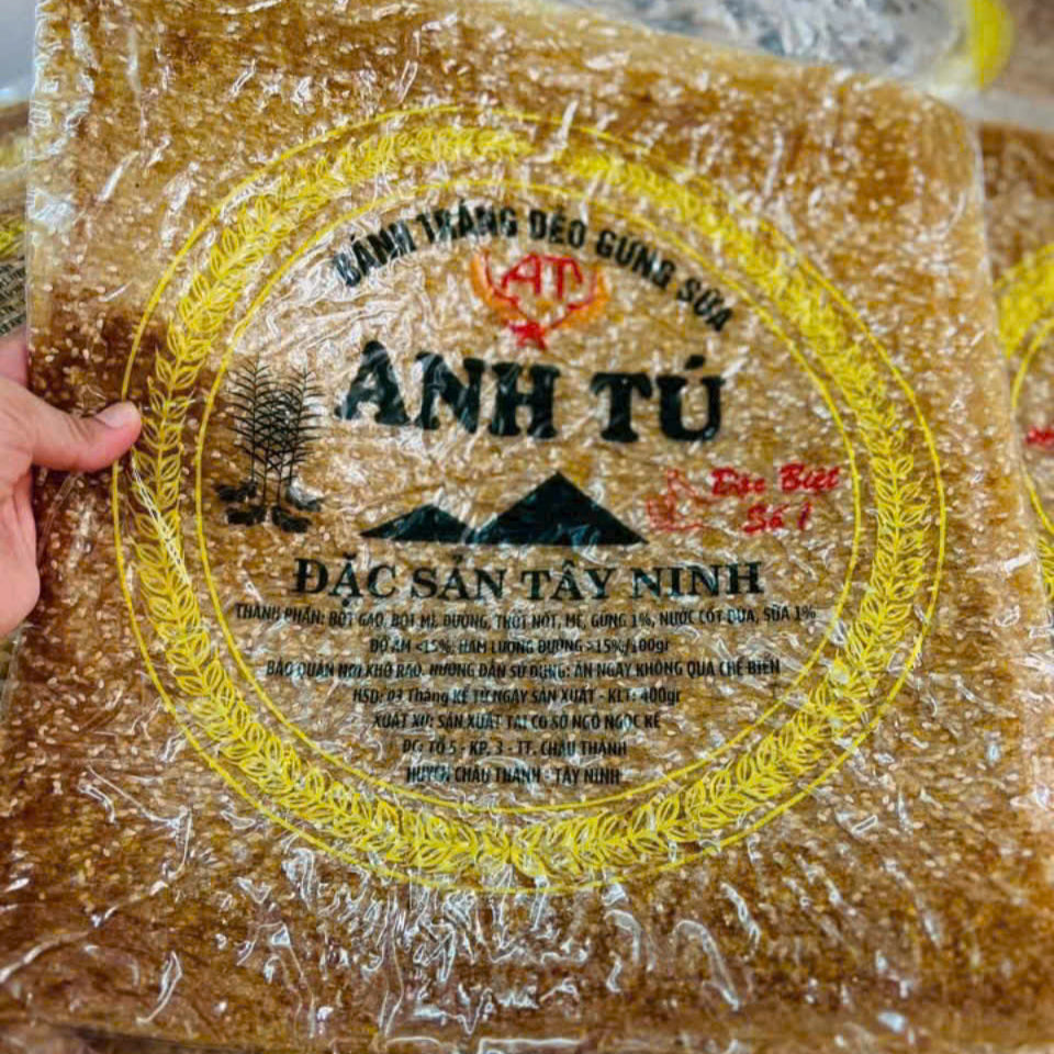 Bánh tráng dẻo mè gừng hiệu Anh Tú