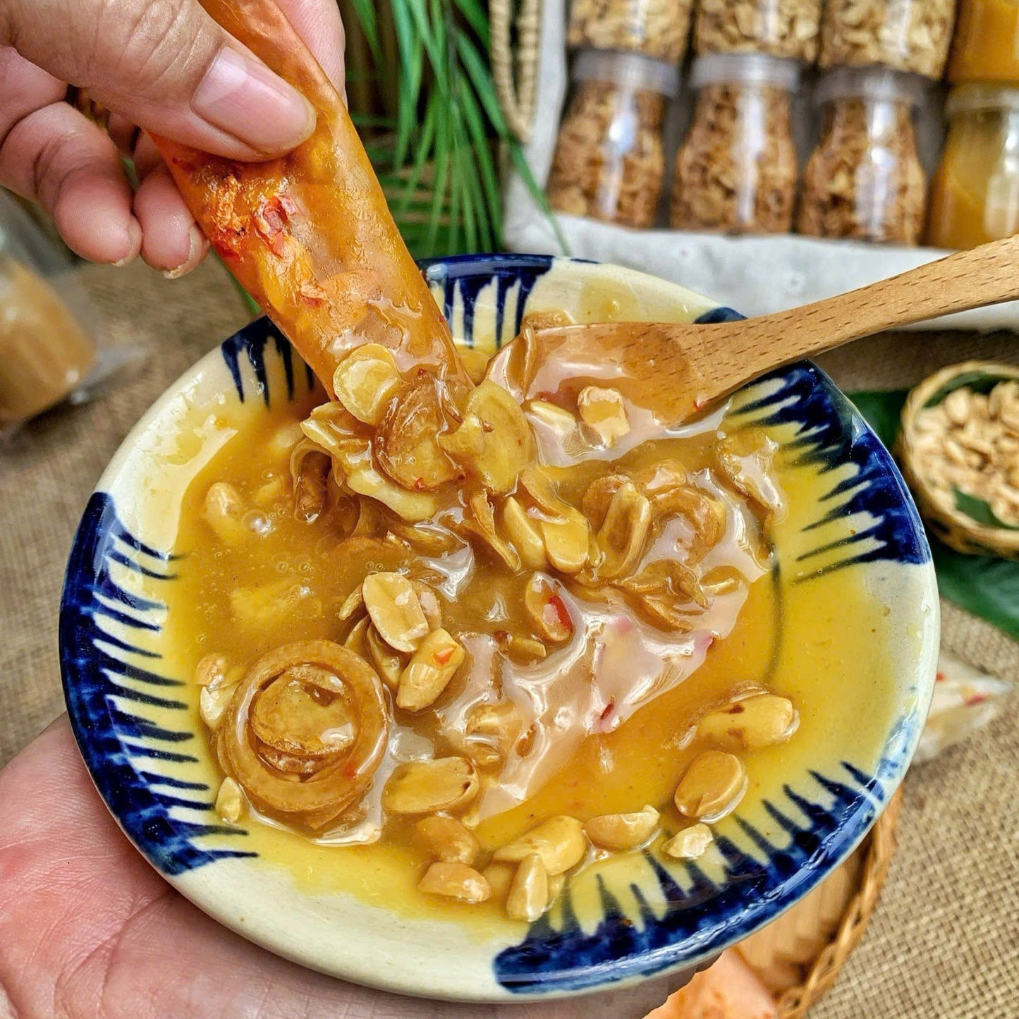 Set Bánh tráng chấm muối béo tứ sắc ,500 gram