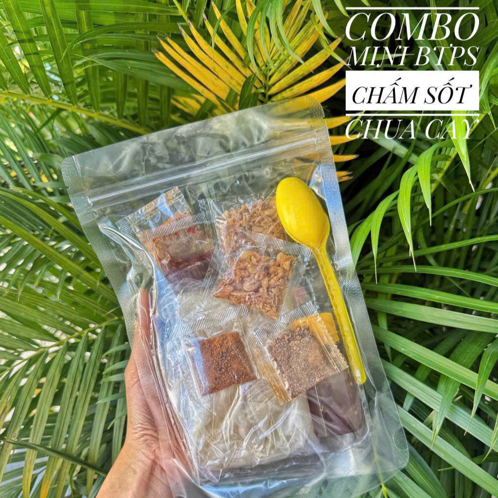Bánh tráng chấm sốt chua cay