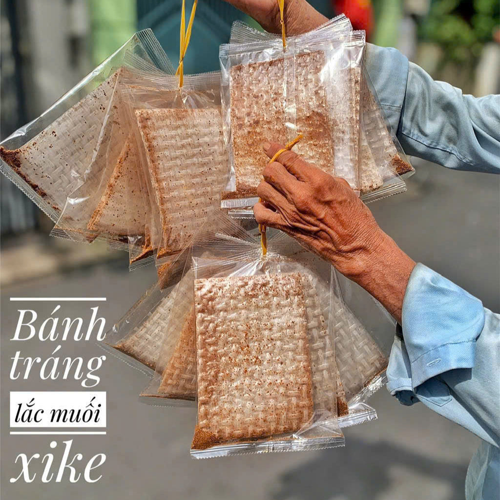 Bánh tráng lắc muối xike ( 10 bịch )