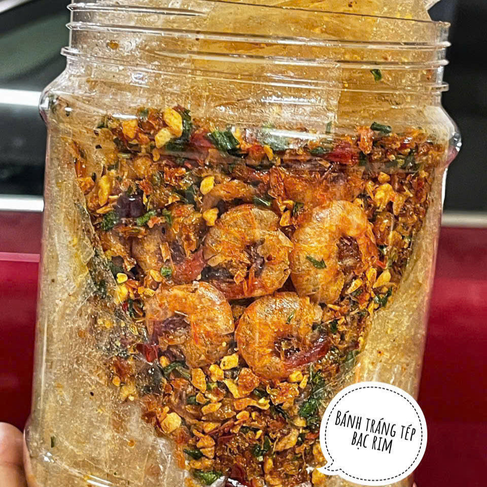 Bánh tráng tép bạc rim ( tôm bac rim )