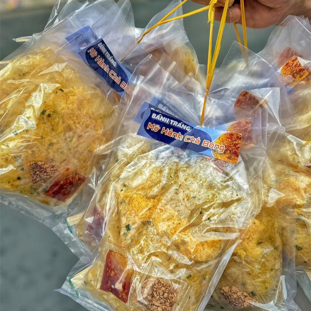 Bánh tráng mỡ hành , set 3 bịch