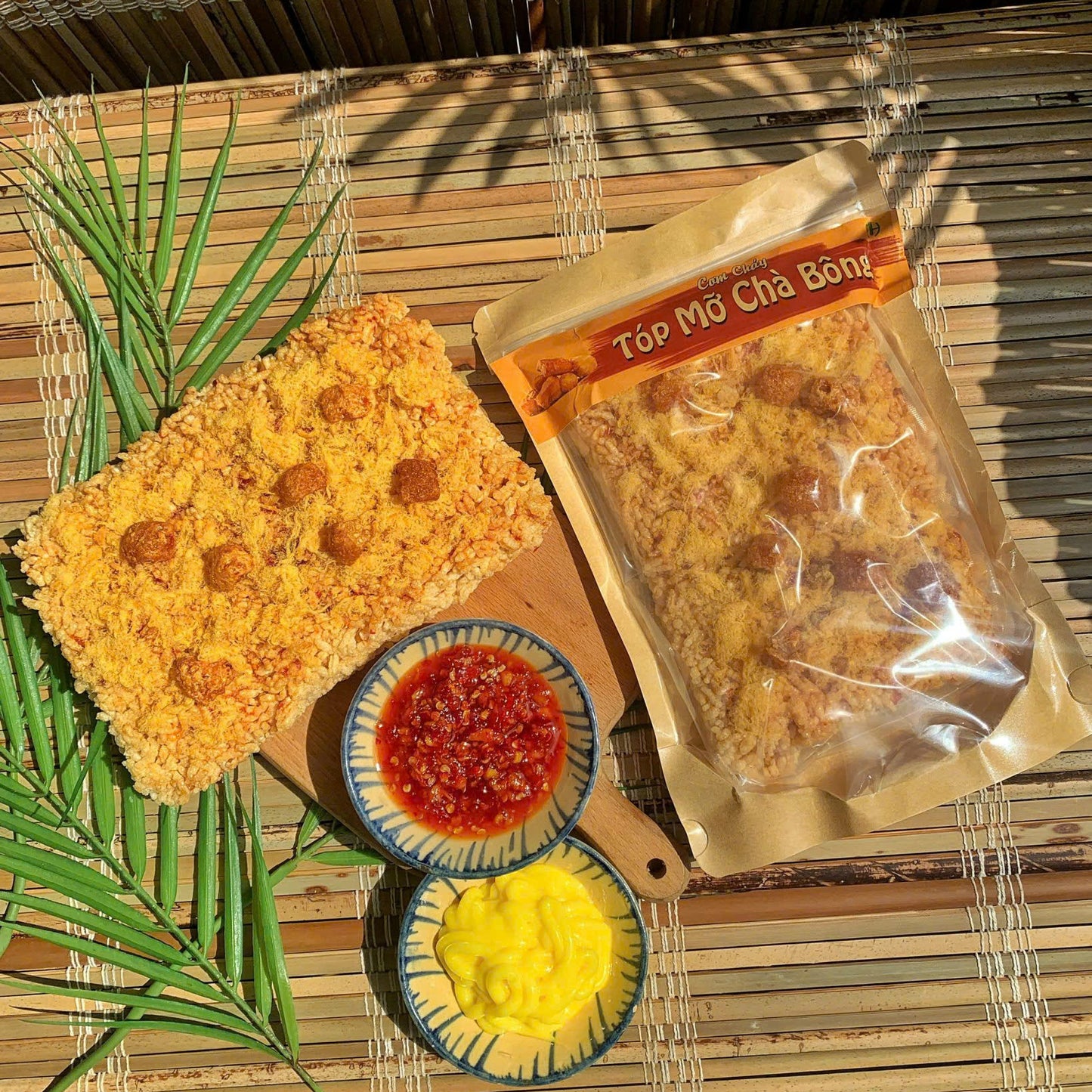 com cháy chà bông tốp mỡ