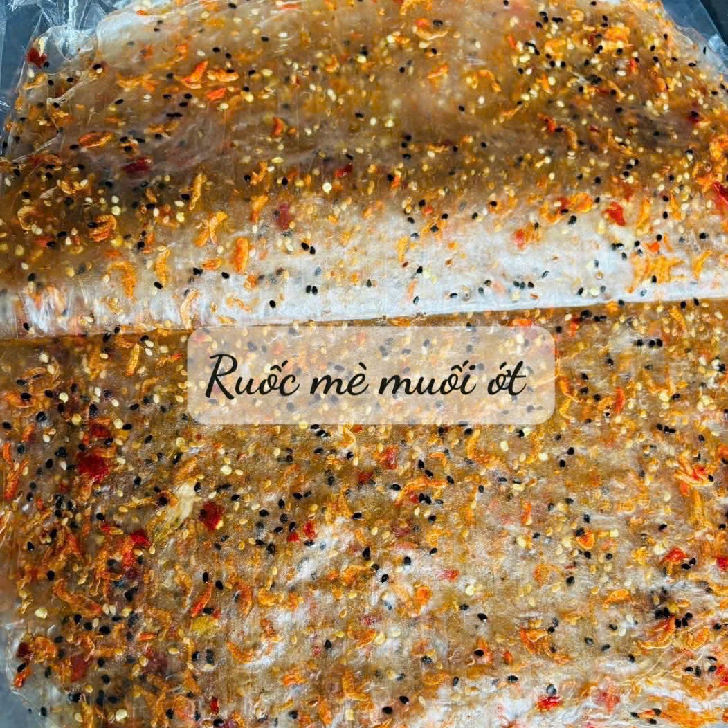 Banh trang ruốc mè muối ot  , 500gram