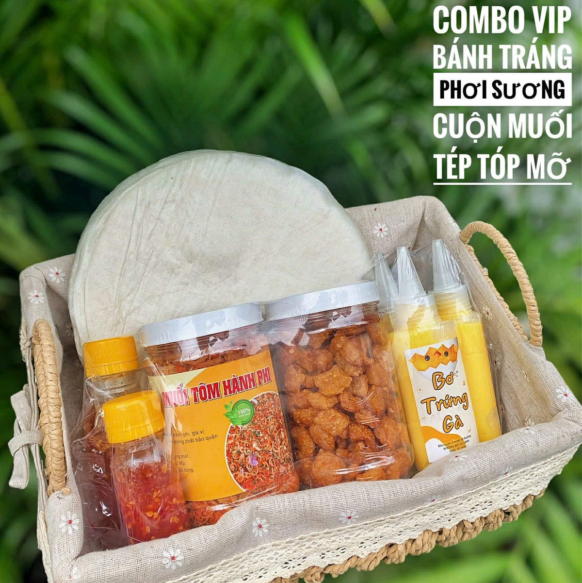 Set tóp mỡ cuộn muối tép