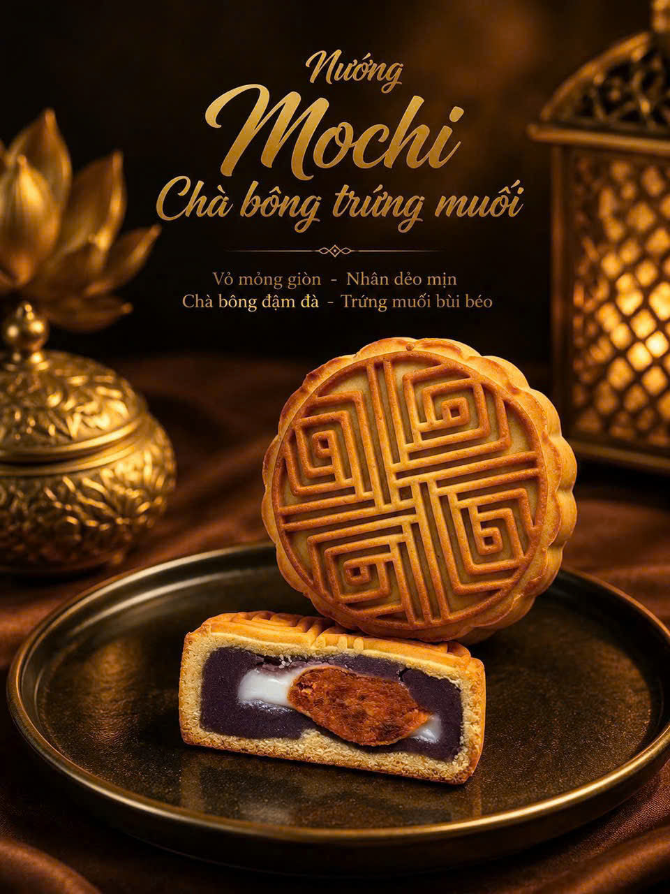 NƯỚNG MOCHI CHÀ BÔNG TRỨNG MUỐI