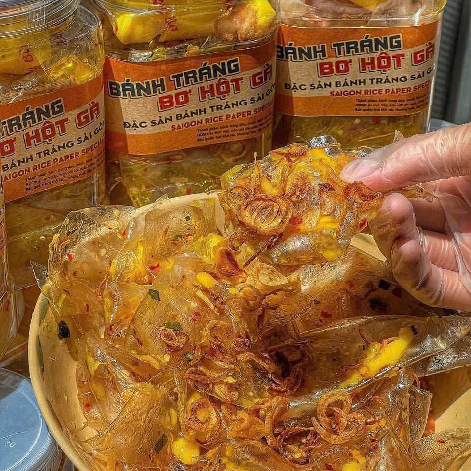 Banh trang dẻo bơ hot ga tặng kèm bơ