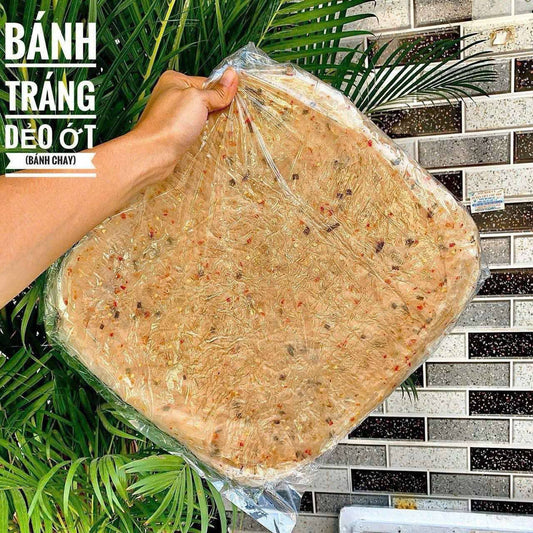 Bánh tráng dẻo hành phi cay
