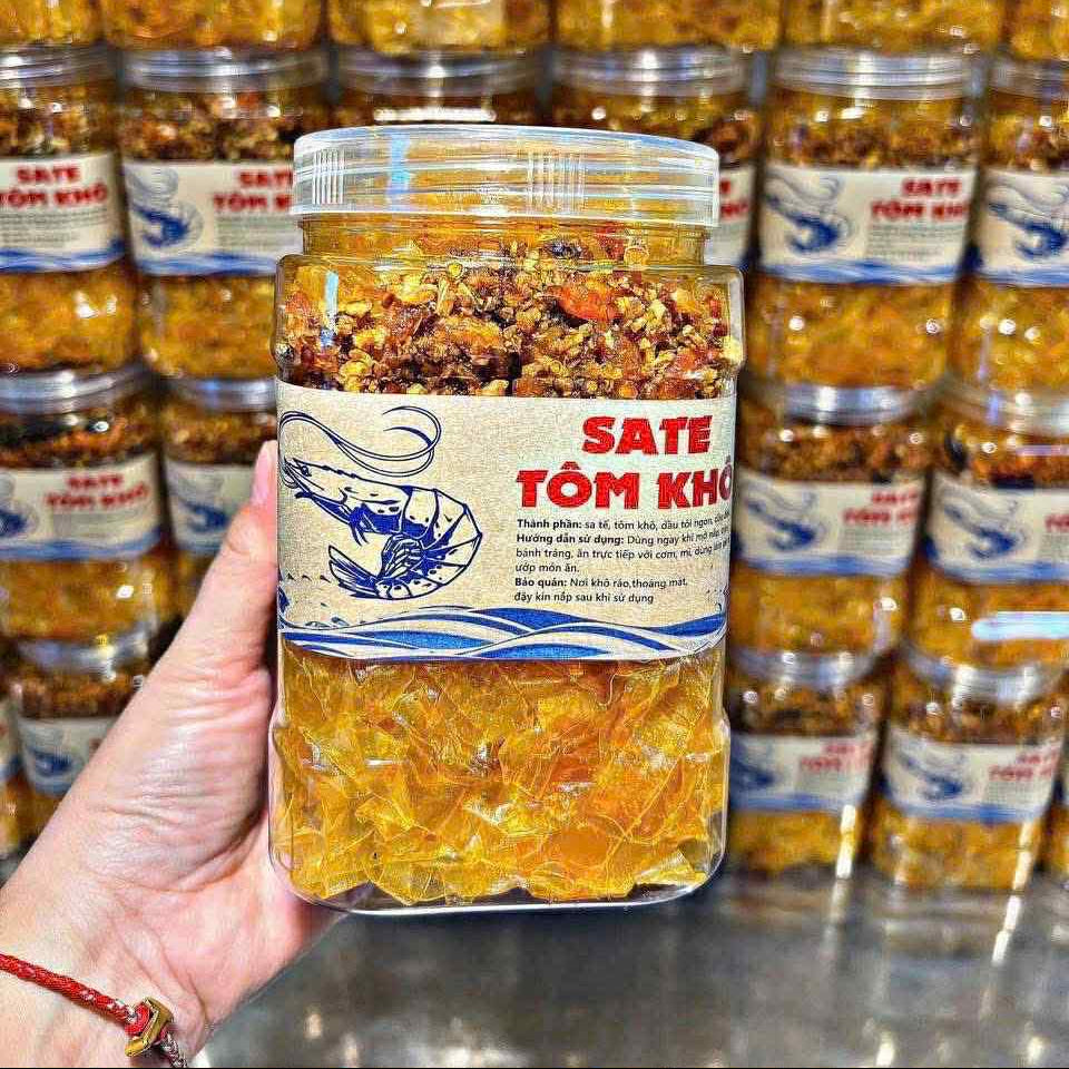 Bánh tráng dẻo phơi sương sate tôm khô