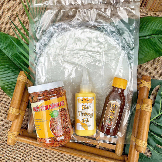 Combo bánh tráng phơi sương bơ sốt me cay