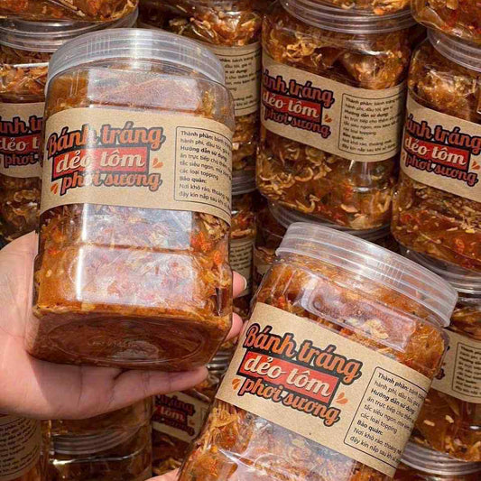 bánh tráng dẻo tôm phơi sương