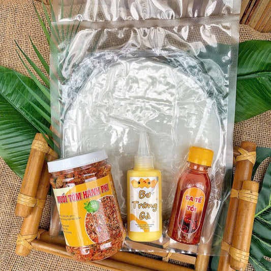 Combo bánh tráng phơi sương sate tỏi