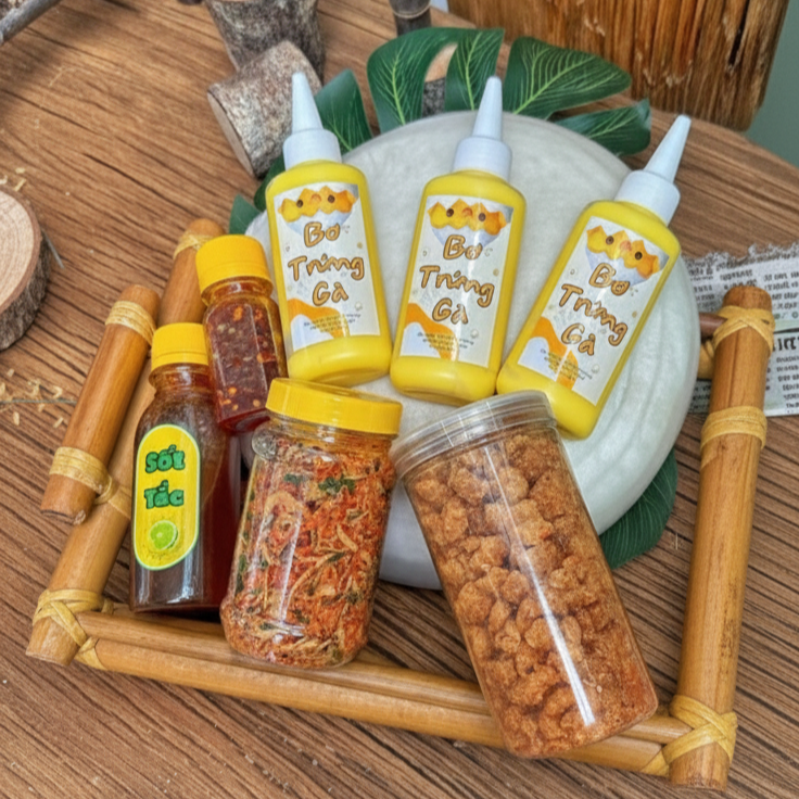 combo 3 bơ sot tac sa te ớt tóp mỡ muối tép hành phi