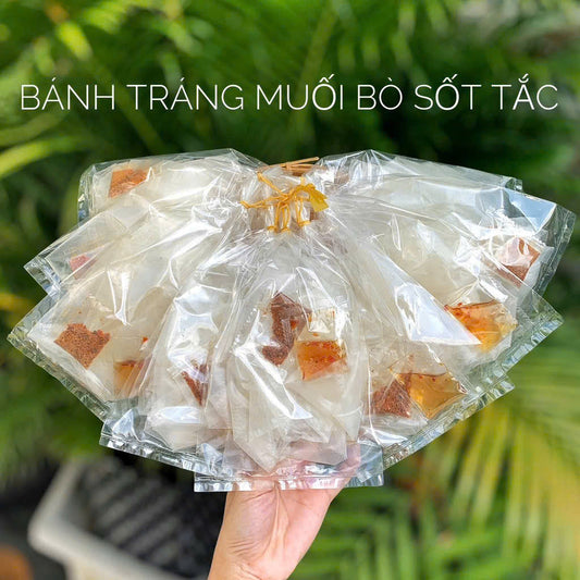 Bánh tráng phơi sương muối bò sốt tắc