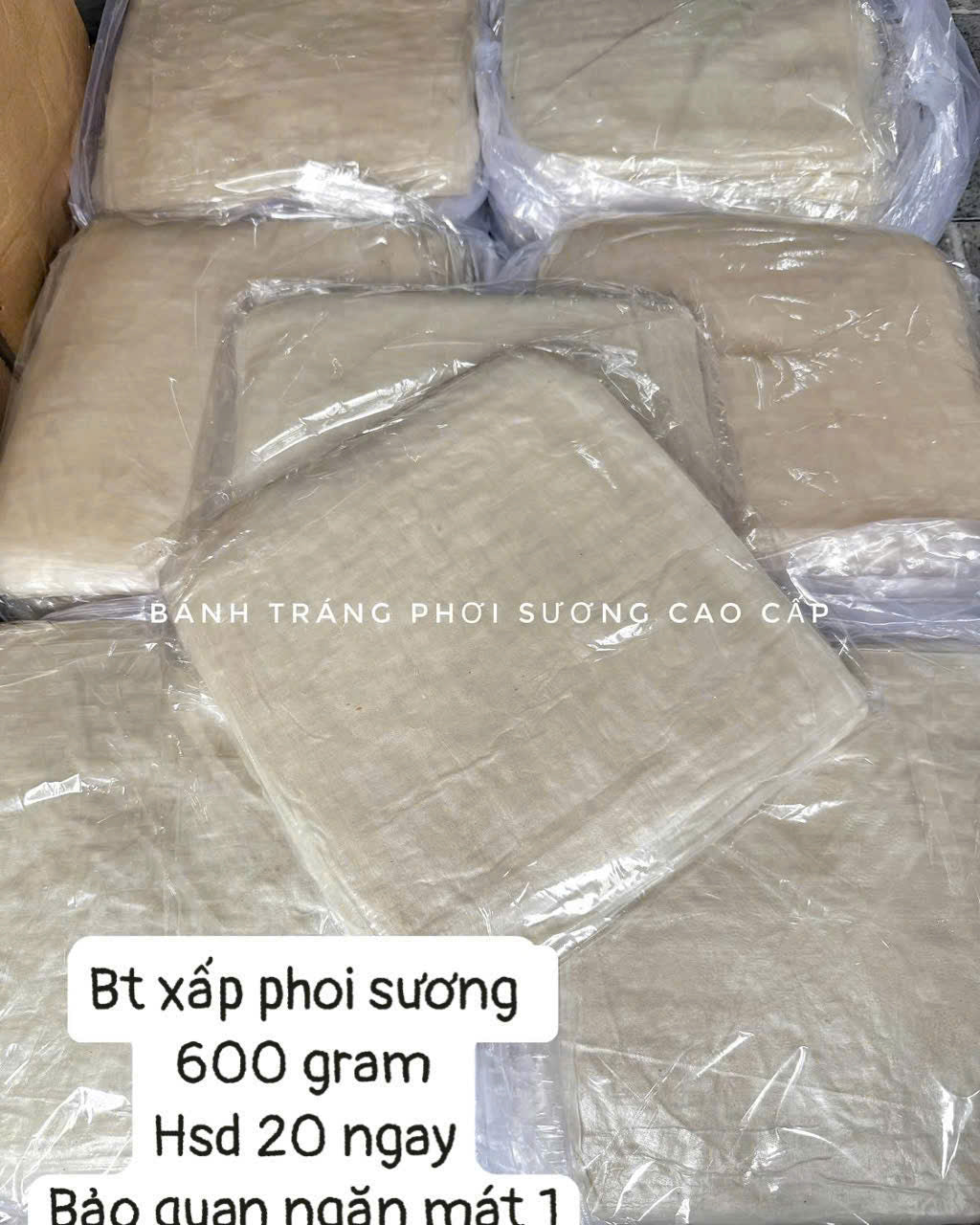bánh tráng phơi sương vuông 600 gram