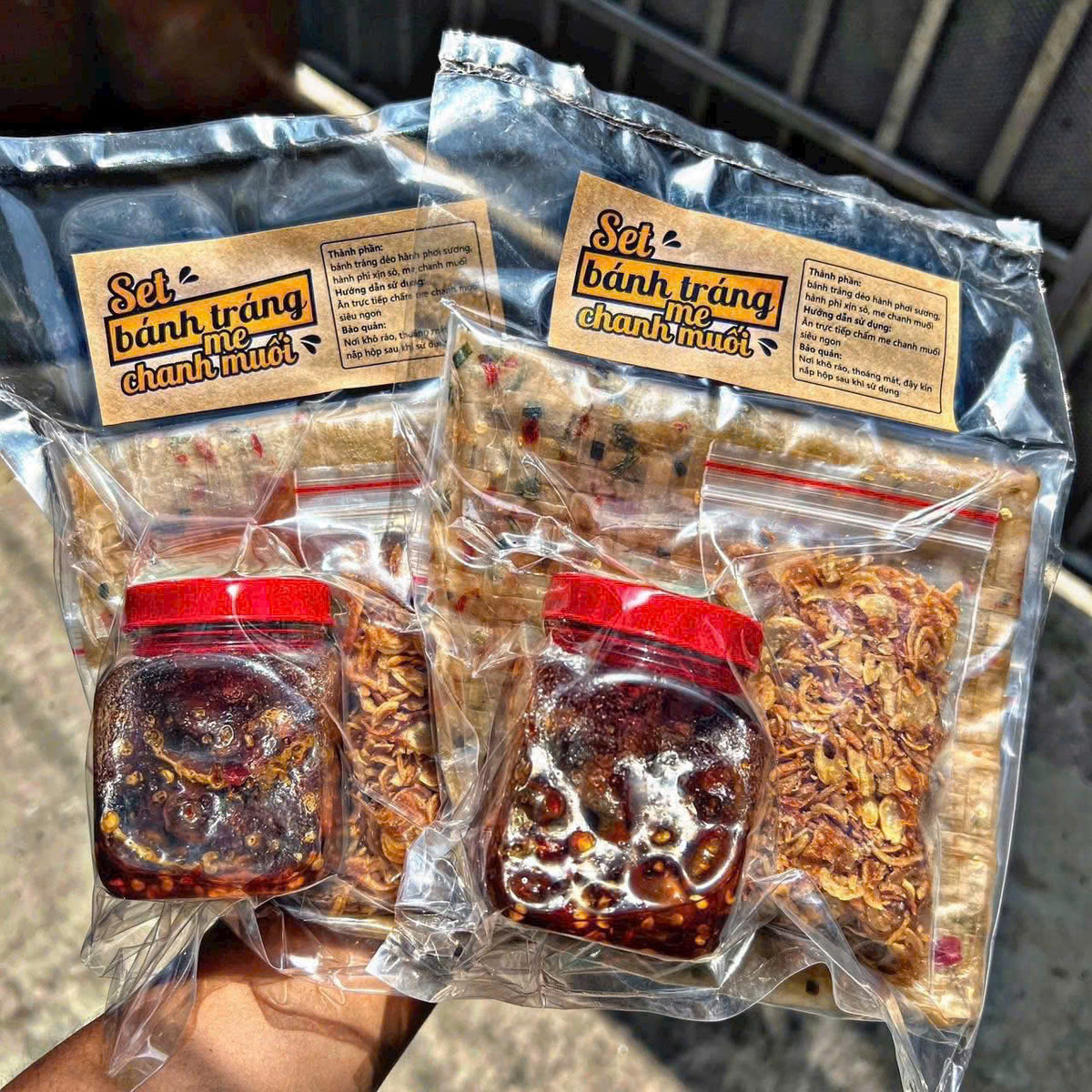 SET BÁNH TRÁNG SỐT ME CHANH MUỐI 380gr
