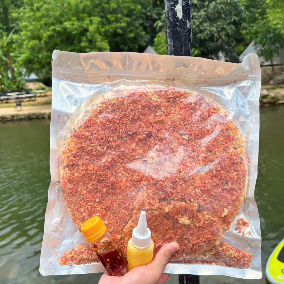 cơm cháy đấy nồi mắm ớt tép ruốc , 500 gram , tặng Bơ , ớt rim