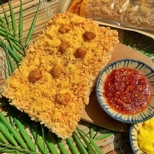 com cháy chà bông tốp mỡ