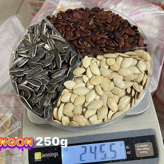 Combo 3 loại hạt truyền thống : hướng dương,bí,dưa nâu